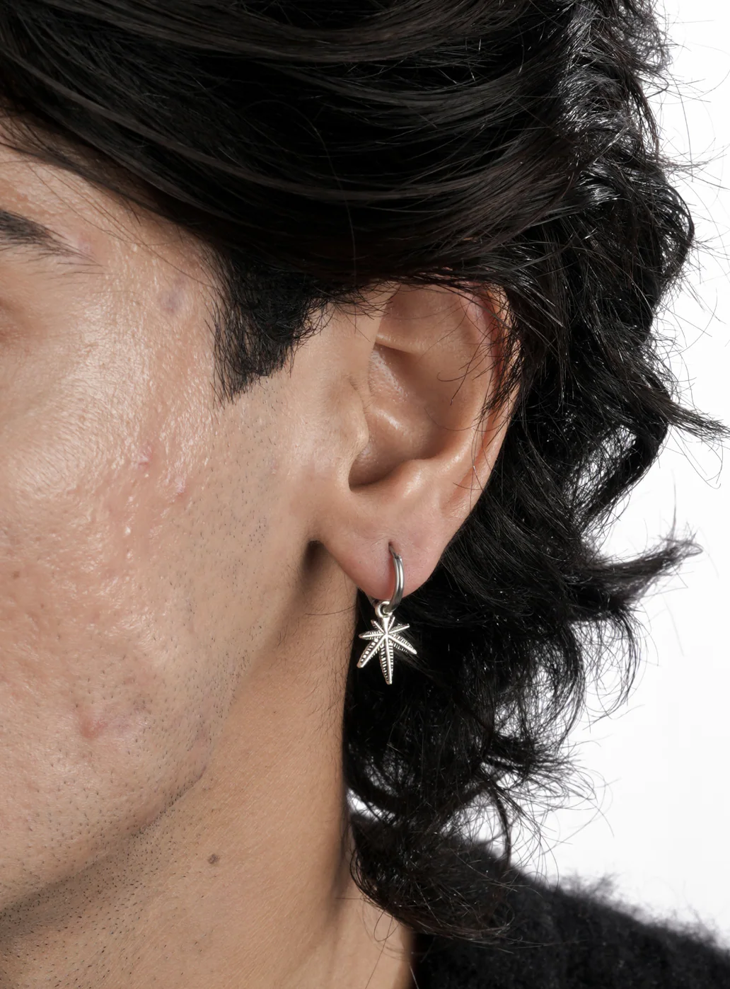 Cannabis Hoop (Sterling Silver) - Image 3