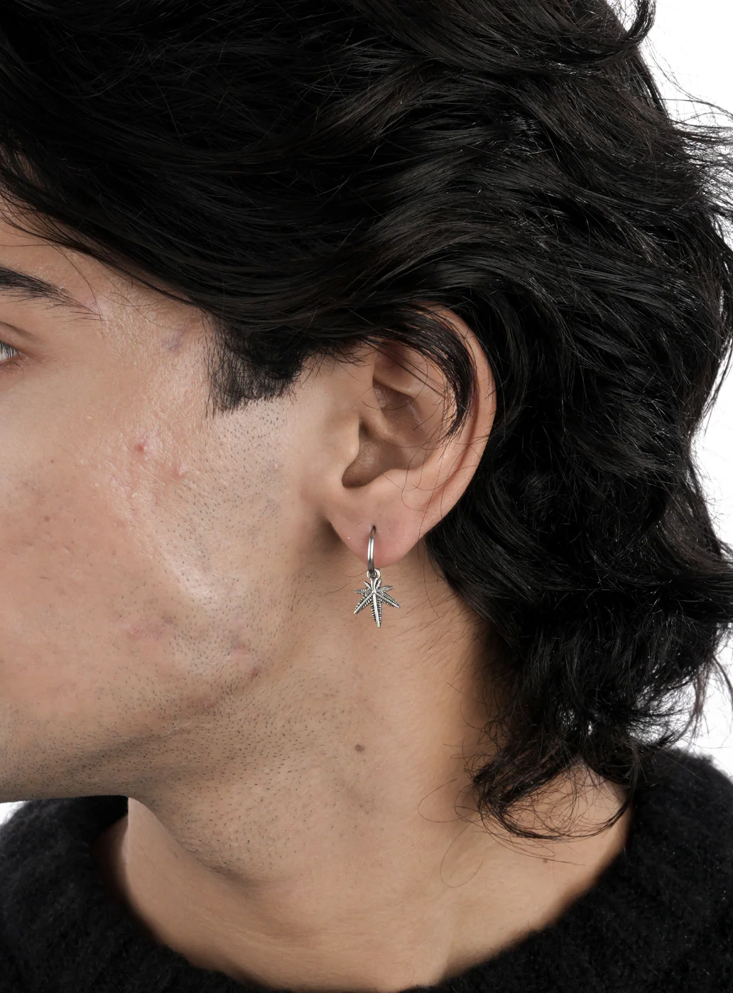 Cannabis Hoop (Sterling Silver) - Image 4