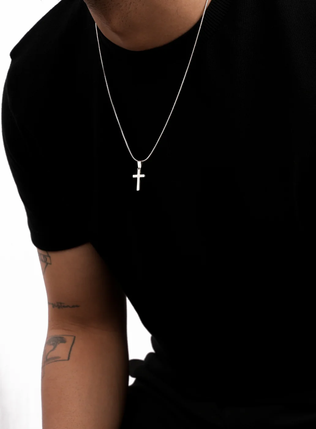 Cross Pendant with Chain (Silver) - Image 4