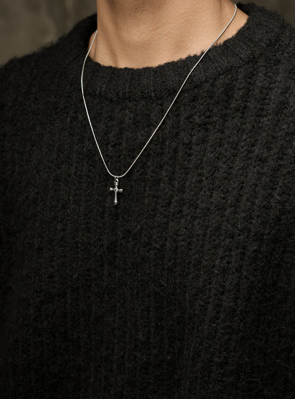 Braided Cross Pendant with Chain - Image 4