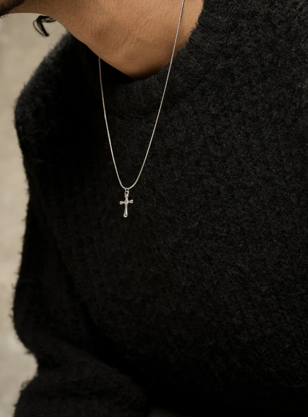 Braided Cross Pendant with Chain - Image 5