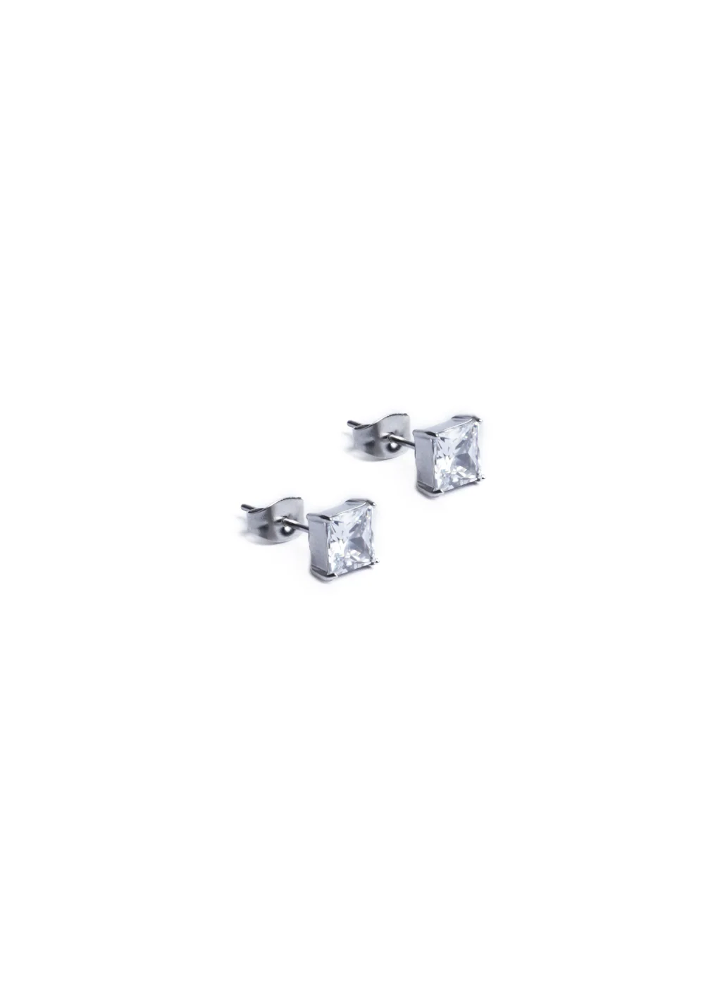 White Stone Earring (Pierced) - Image 4